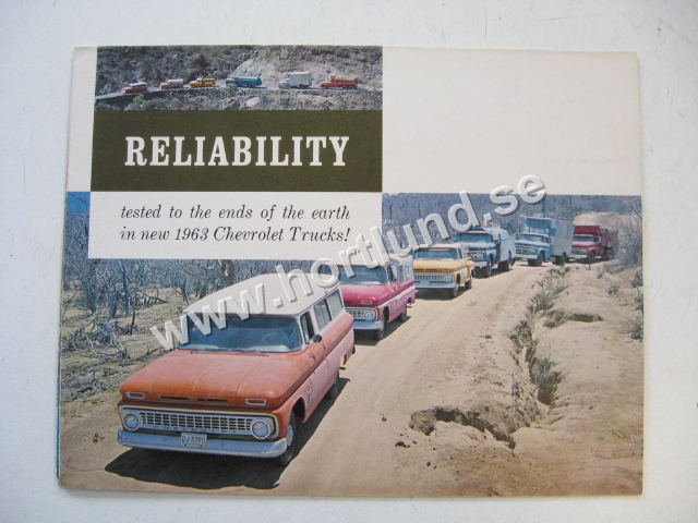 1963 Chevrolet Trucks Reliability Stor Försäljningsfolder