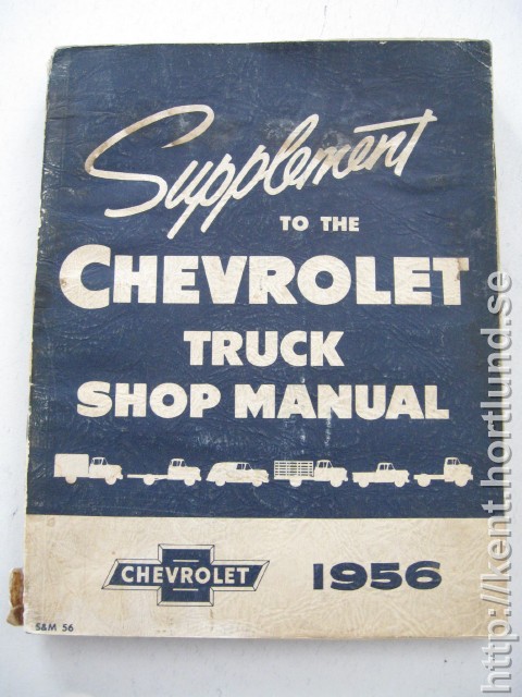 1956 Chevrolet Truck Supplement for the Shop Manual
