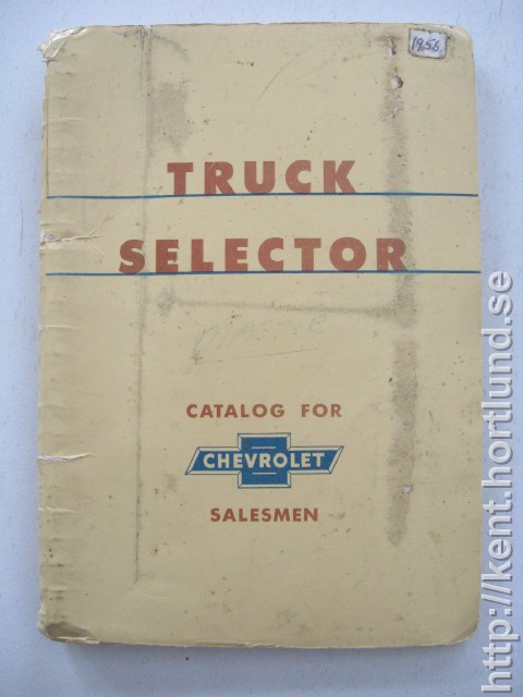 1956 Chevrolet Truck Selector Catalog For Salesmen