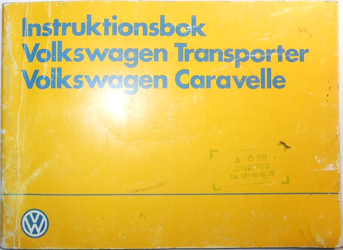 1984 Volkswagen Transporter & Caravelle Instruktionsbok