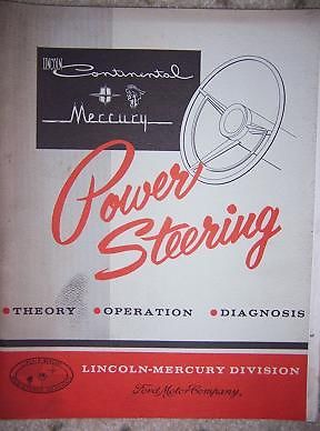 1961 Lincoln Continental, Mercury Power Steering Handbook