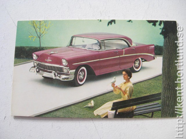 1956 Chevrolet Two-Ten Sport Sedan Vykort