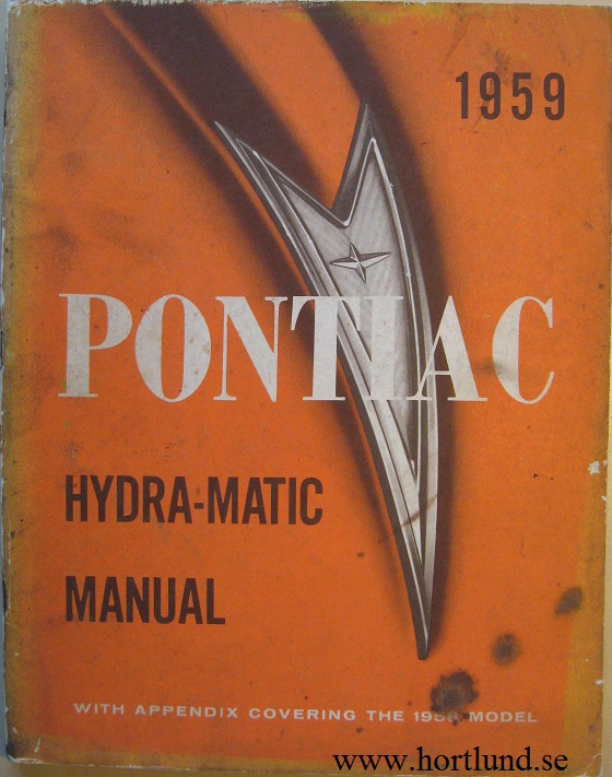 1959 Pontiac Hydra-Matic Manual with 1958 Appendix