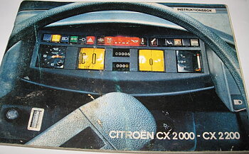 1976 Citroën CX 2000 - CX 2200 Instruktionsbok