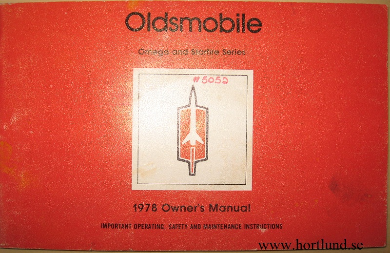 1978 Oldsmobile Omega and Starfire Owner's Manual