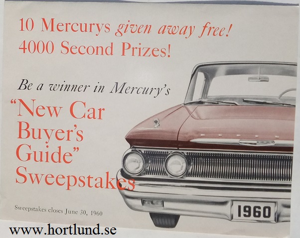 1960 Mercury Monterey 4-door Sedan broschyr