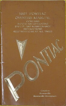 1981 Pontiac Catalina Bonneville Owner's Manual
