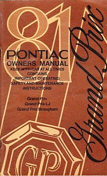 1981 Pontiac Grand Prix Owner's Manual