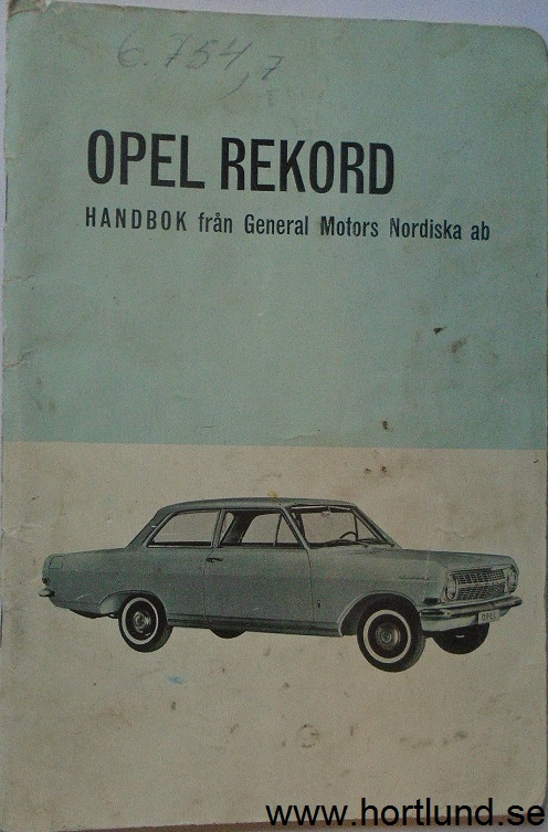 1964 Opel Rekord Handbok 2:a utg.