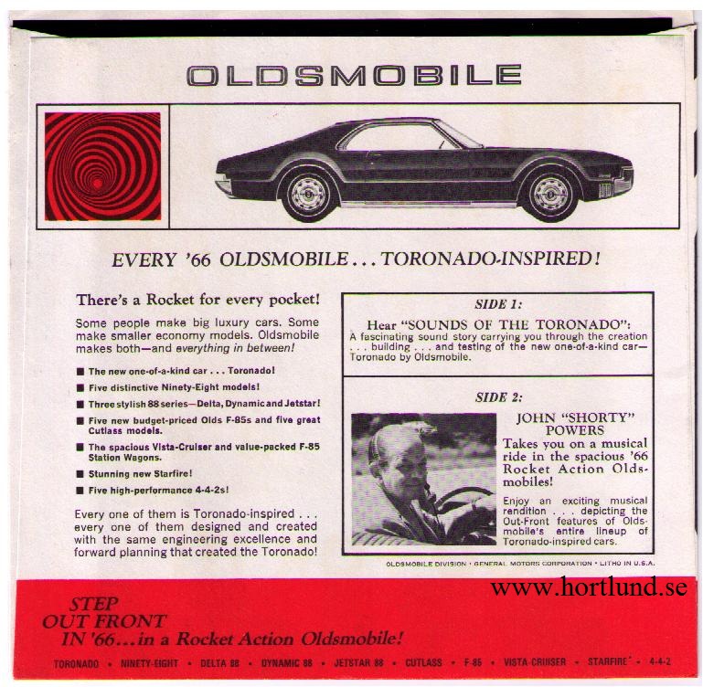 1966 Oldsmobile Toronado grammofonskiva - 2