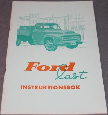 1955 Ford last instruktionsbok