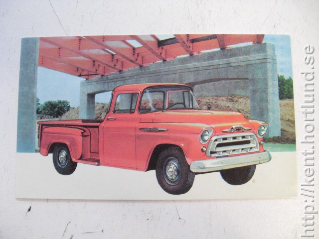 1957 Chevrolet Task Force Pick-Up Vykort