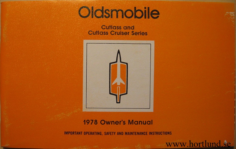 1978 Oldsmobile Cutlass o Cutlass Cruiser Owner's Manual