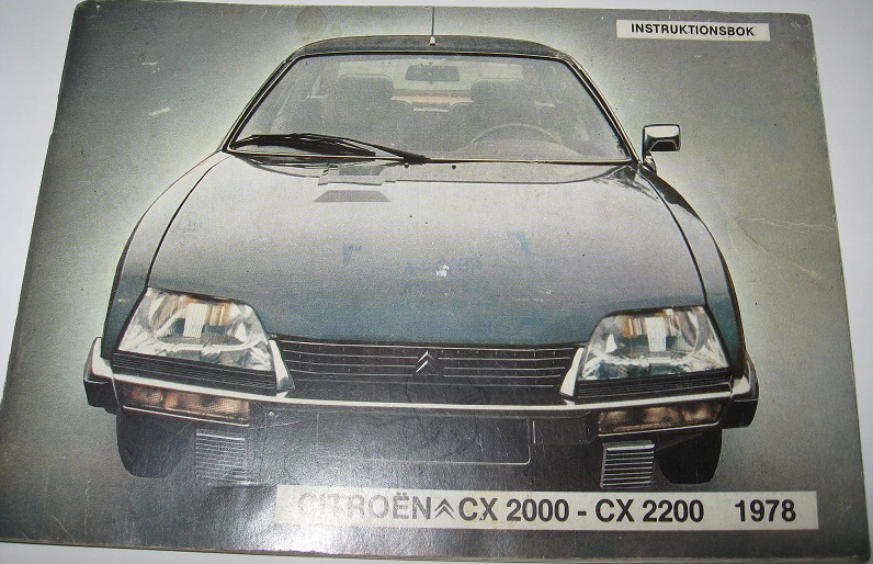 1978 Citroën CX 2000 - CX 2200 Instruktionsbok