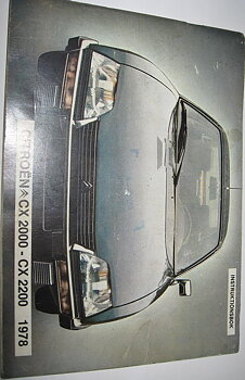 1978 Citroën CX 2000 - CX 2200 Instruktionsbok