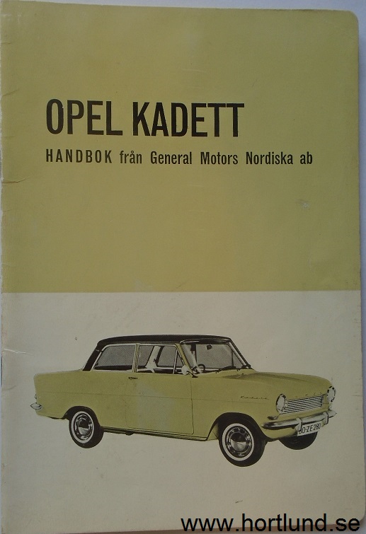 1965 Opel Kadett Handbok