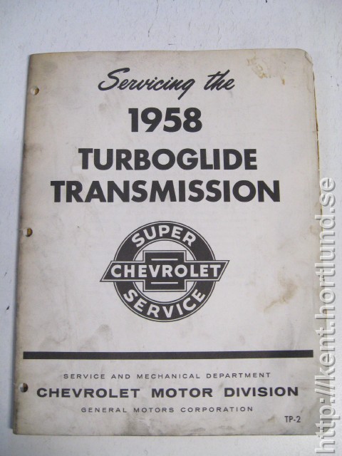 1958 Chevrolet Servicing the 1958 Turboglide Transmission