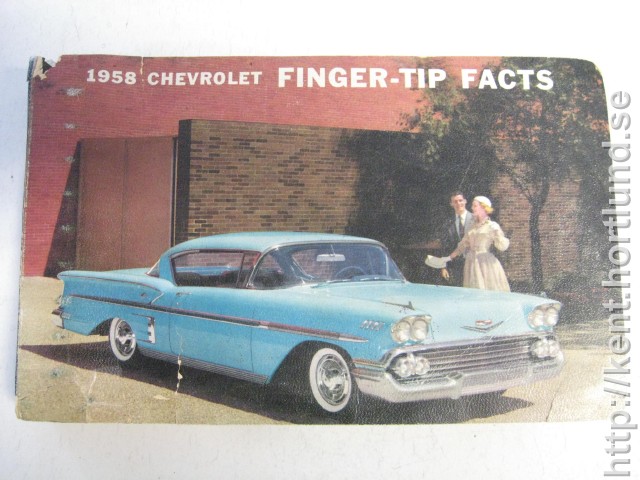 1958 Chevrolet Finger Tip Facts,