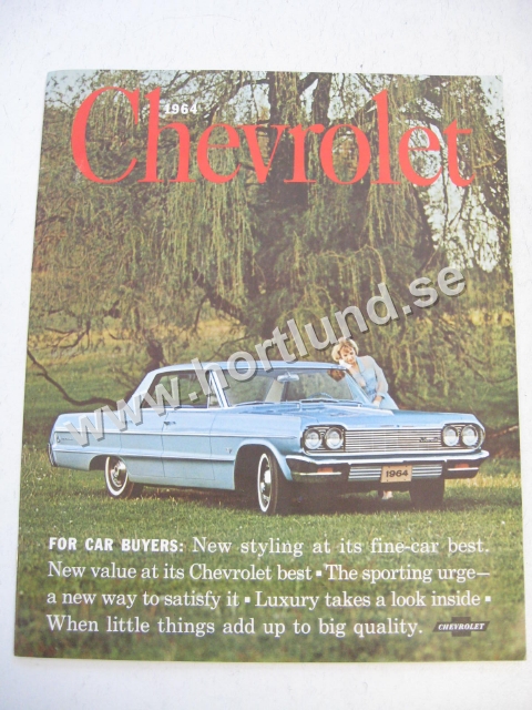1964 Chevrolet Stora Lyxbroschyren för året,