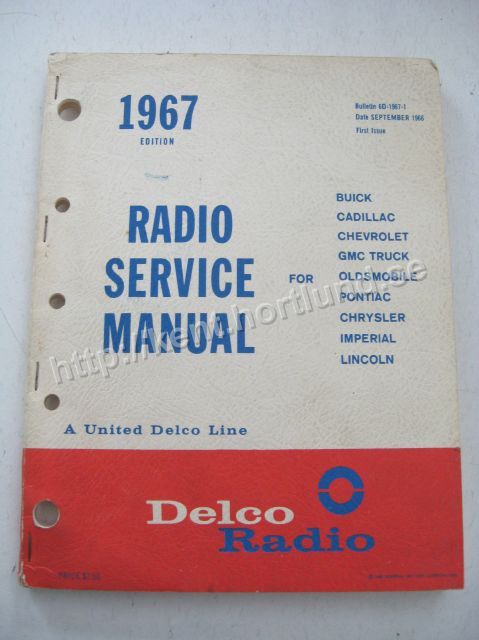 1967 Delco Radio Service Manual