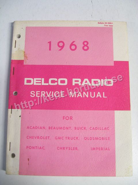 1968 Delco Radio Service Manual