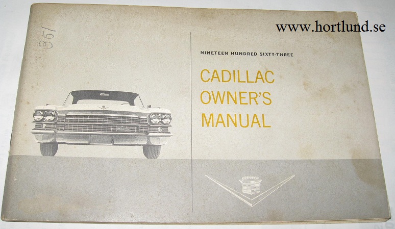 1963 Cadillac Owner's Manual