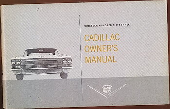 1963 Cadillac Owner's Manual