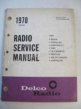 1970 Delco Radio Service Manual