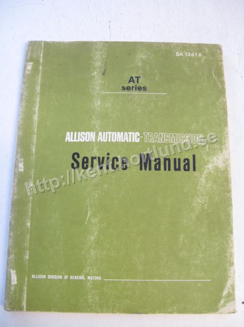 1970 Allison Automatic-Transmission Service Manual