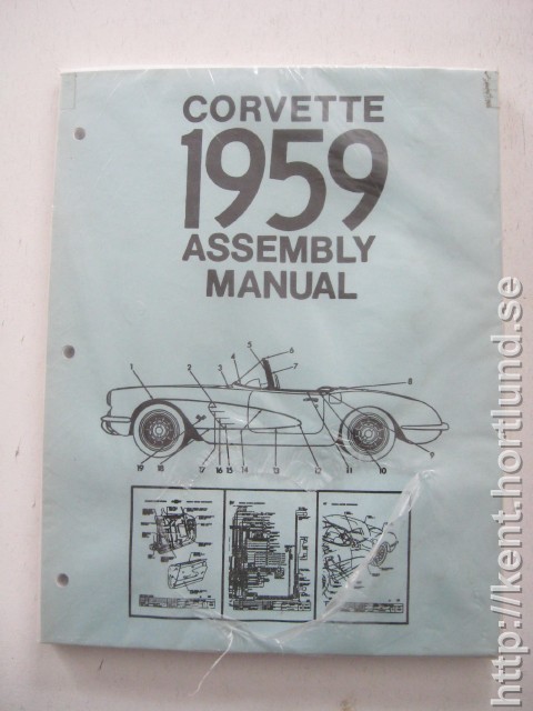 1959 Chevrolet Corvette Assembly Manual