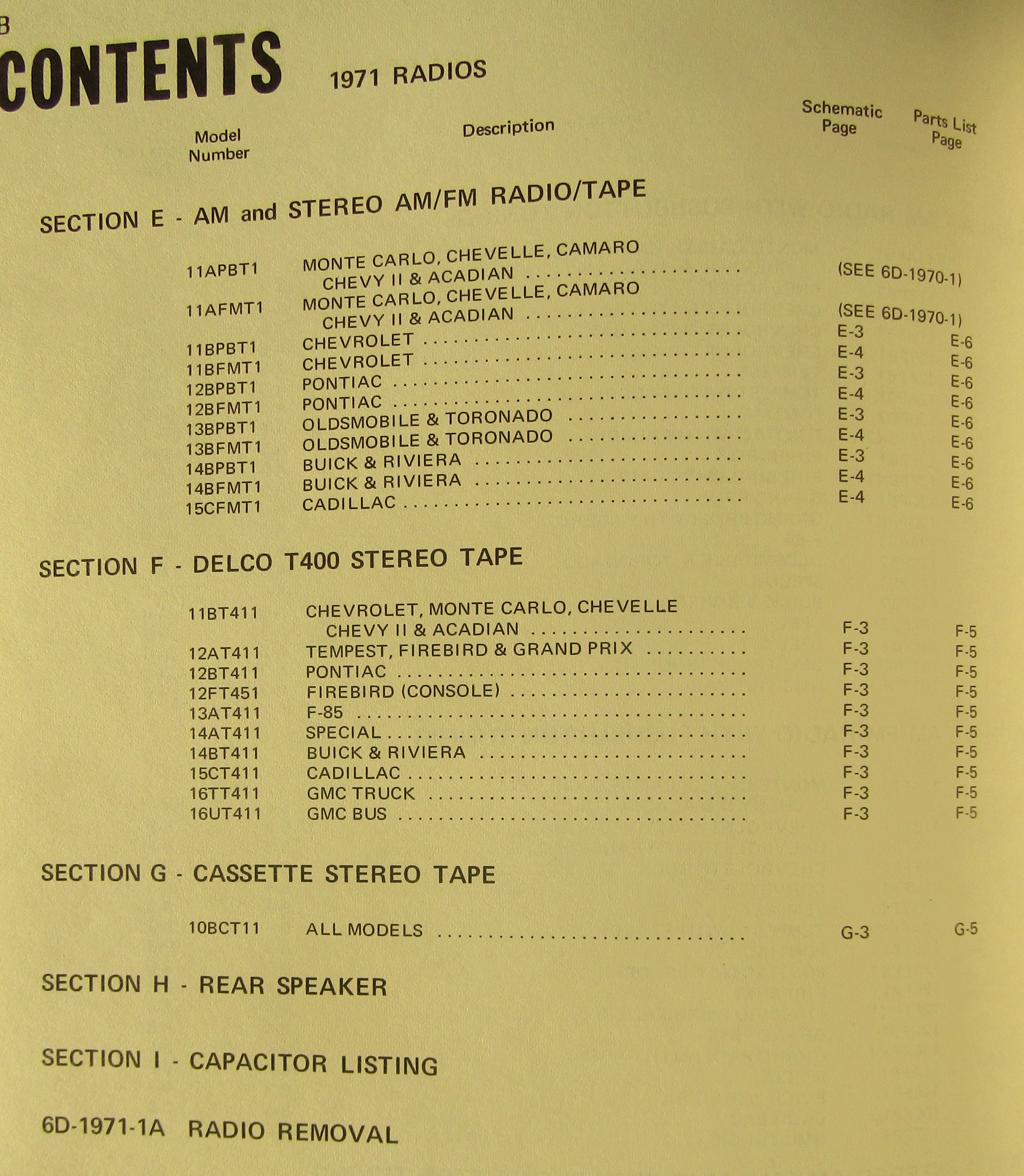 1971 Delco Radio Service Manual - 3