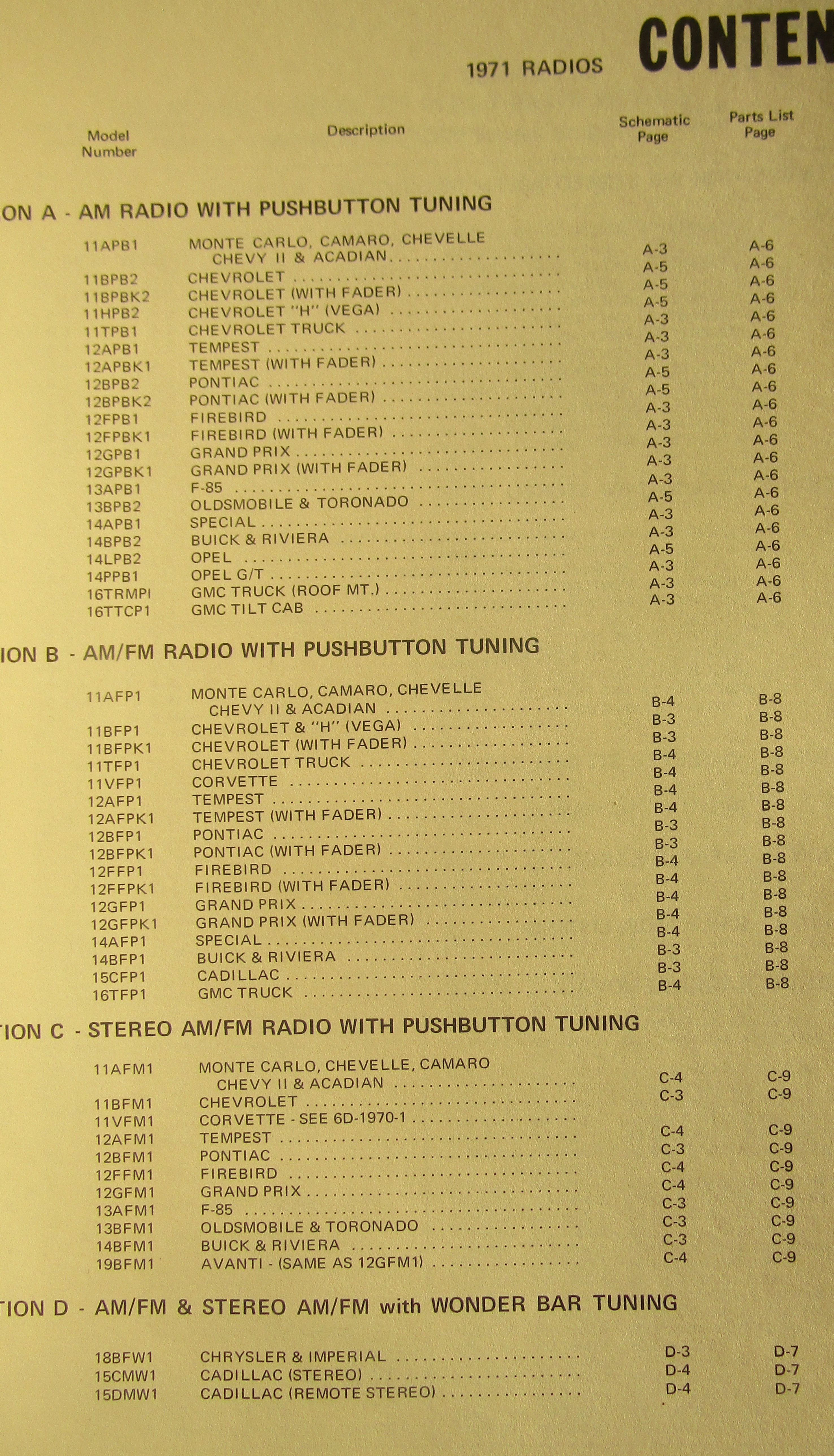 1971 Delco Radio Service Manual - 2