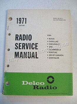 1971 Delco Radio Service Manual