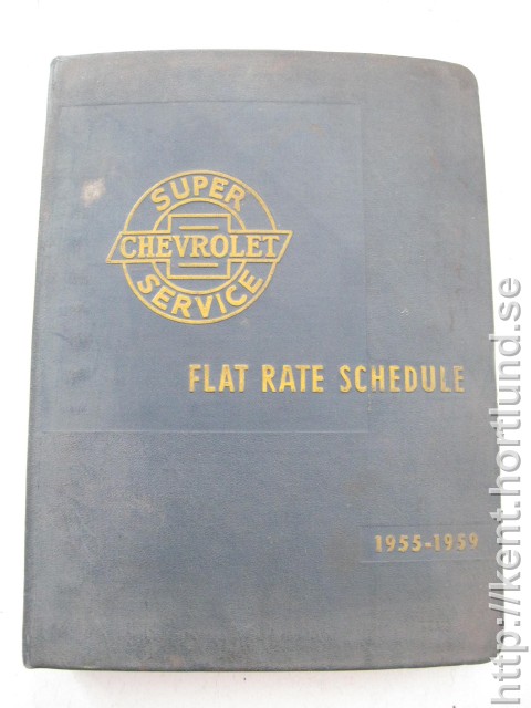 1955-1959 Chevrolet Flat Rate Schedule