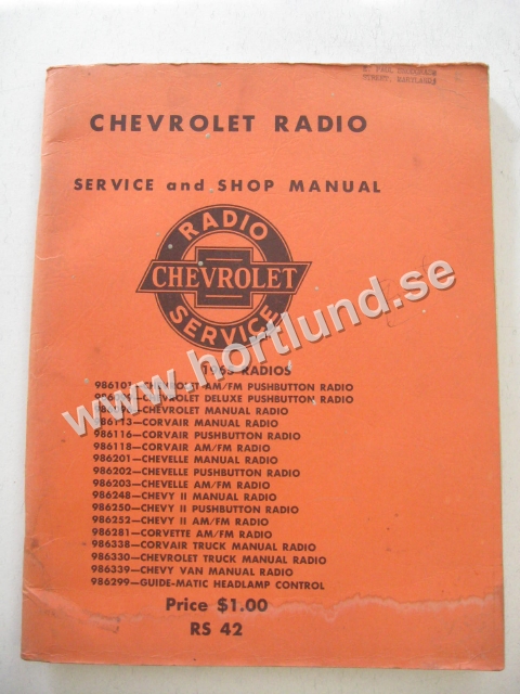 1965 Chevrolet Radio Service and Shop Manual
