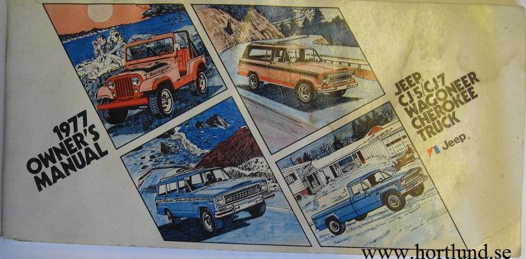 1977 Jeep  Owner's Manual alla modeller