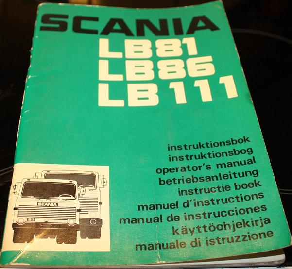 1977 Scania LB 81, LB 86, LB 111 Instruktionsbok