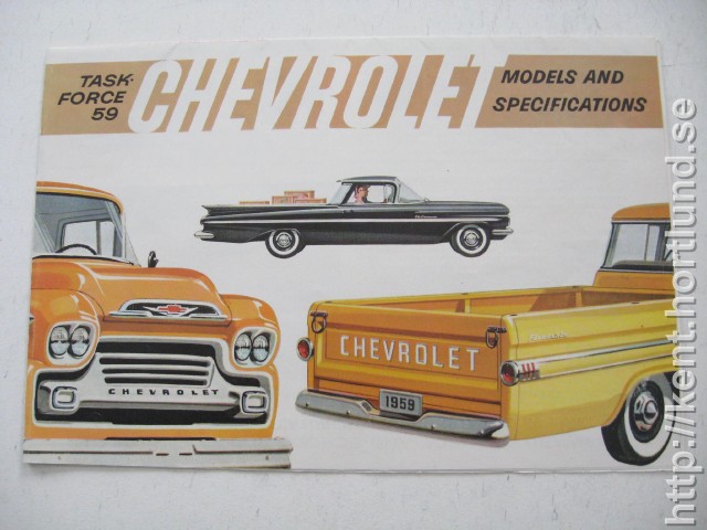 1959 Chevrolet Task Force Försäljningsfolder