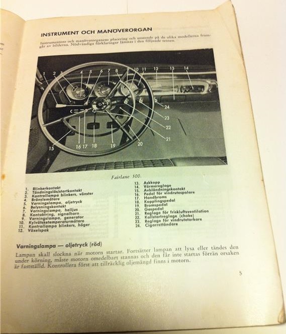 1963 Ford och Thunderbird Instruktionsbok svensk - 3