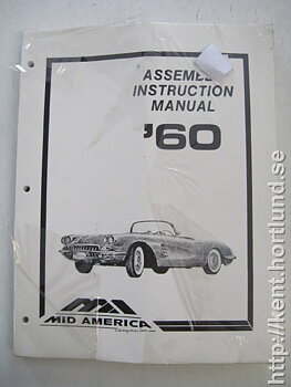 1960 Chevrolet Corvette Assembly Manual
