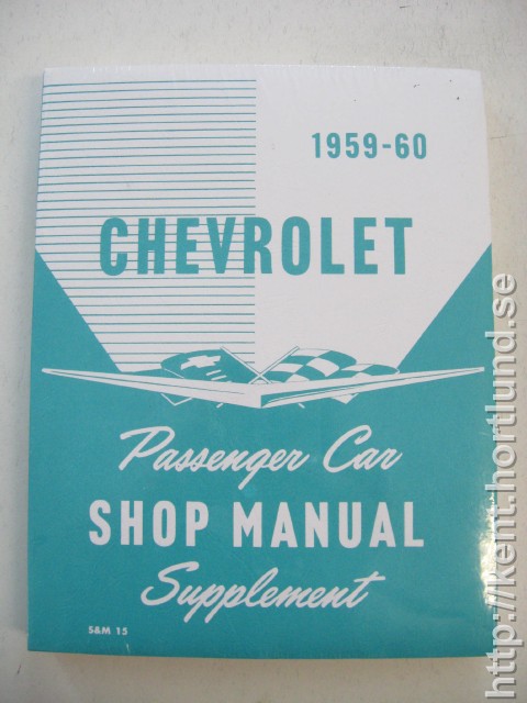 1960 -1959 Chevrolet Passanger Car Shop Manual Supplement