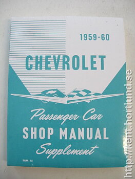1960 -1959 Chevrolet Passanger Car Shop Manual Supplement