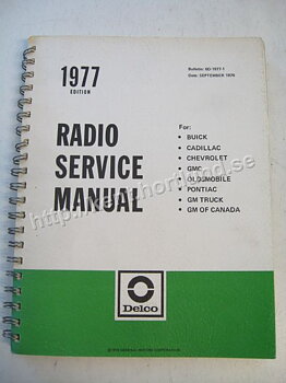 1977 Delco Radio Service Manual