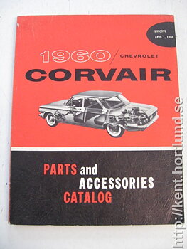 1960 Chevrolet Corvair Parts and Accessories Catalog