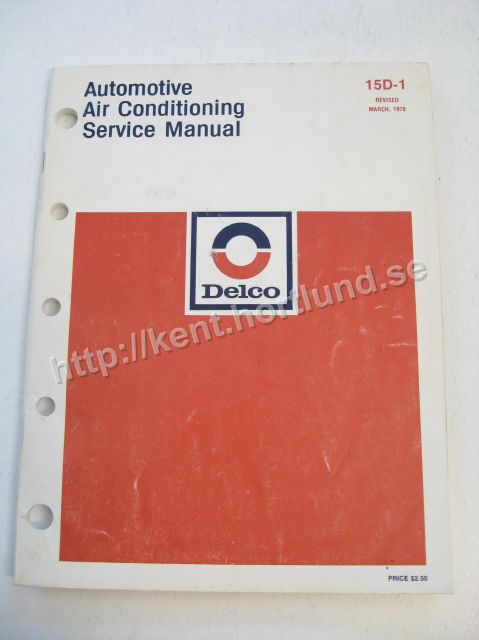 1978 Delco Automotive Air Conditioning Service Manual