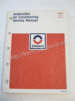 1978 Delco Automotive Air Conditioning Service Manual