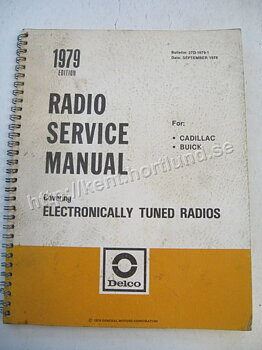 1979 Delco Radio Service Manual Only Electronically tuned radios
