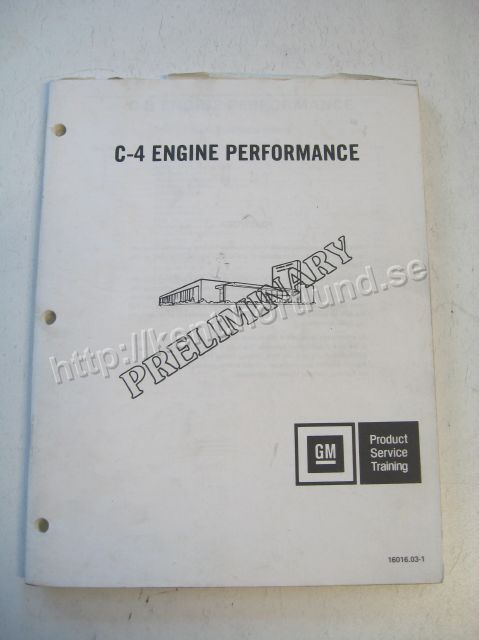 1980 GM Preliminary Product Service Training C-4 Engine Performance