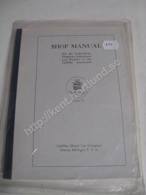 1919 Cadillac type 57 Shop Manual