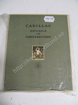 1922-23 Cadillac Type 61  Details of construction